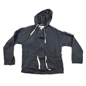 EVER Brand Hooded Splendour Jacket Navy Blue Size S MADE IN USA Rare